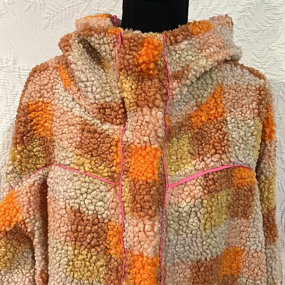 Davi & Dani Sherpa Hooded Jacket, Size Small - image 3